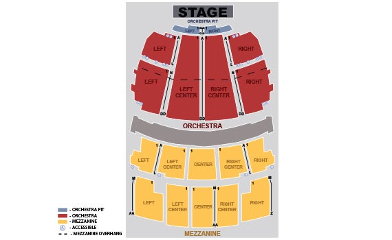 Stiefel Theatre Seating Chart